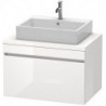 Meuble bas console DURASTYLE 512x800x548mm taupe/blanc mat