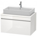 Meuble bas console DURASTYLE 512x900x548mm taupe/blanc mat
