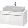 Meuble bas console DURASTYLE 512x1000x548mm taupe/blanc mat