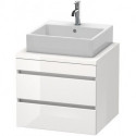 Meuble bas console DURASTYLE 512x600x548mm blancis brillant/blanc mat