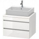 Meuble bas console DURASTYLE 512x700x548mm taupe/blanc mat