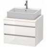 Meuble bas console DURASTYLE 512x700x548mm blancis brillant/blanc mat