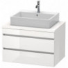 Meuble bas console DURASTYLE 512x800x548mm basalt matt/blanc mat