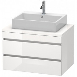 Meuble bas console DURASTYLE 512x800x548mm noyer nature/blanc mat