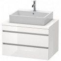 Meuble bas console DURASTYLE 512x800x548mm taupe/blanc mat