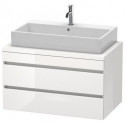 Meuble bas console DURASTYLE 512x900x548mm blanciss matt/basalt mat
