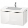 Meuble sous-vasque L-CUBE WT Vero Air 500x800x480mm 1 trou de robinetterie blanc mat