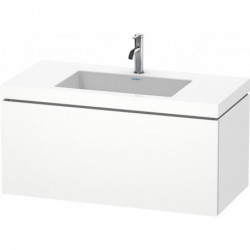 Meuble sous-vasque L-CUBE WT Vero Air 500x1000x480mm 1 trou de robinetterie blanc mat