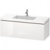 Meuble sous-vasque L-CUBE WT Vero Air 500x1200x480mm 1 trou de robinetterie blanc brillant