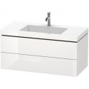 Meuble sous-vasque L-CUBE WT Vero Air 500x1000x480mm 1 trou de robinetterie blanc mat