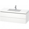 Meuble sous-vasque L-CUBE WT Vero Air 500x1200x480mm 1 trou de robinetterie blanc mat