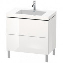 Meuble sous-vasque L-CUBE WT Vero Air 698x800x480mm 1 trou de robinetterie blanc mat