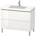 Meuble sous-vasque L-CUBE WT Vero Air 698x1000x480mm 1 trou de robinetterie blanc mat