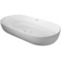 Vasque à poser LUV sans débordement trou B 800x400mm o troublanc sd-ma