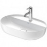 Vasque à poser LUV sans débordement trou B 600x400mm 1 troublanc sd-ma