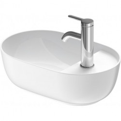 Vasque à poser LUV sans débordement trou B 420x270mm 1 troublanc sd-ma