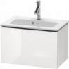 Meuble sous-vasque Duravit L-CUBE Compact 400x620x391mm blanc brillant