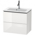 Meuble sous-vasque Duravit L-CUBE Compact 550x620x391mm blanc brillant lack