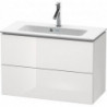 Meuble sous-vasque Duravit L-CUBE Compact 550x820x391mm blanc brillant