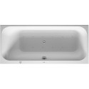 Baignoire Bain à remous rectangulaire HAPPY D.2 145 l 160x70 blanc 1 dossier incliné gauche Air-Syst