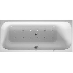 Baignoire Bain à remous rectangulaire HAPPY D.2 145 l 160x70 blanc 1 dossier incliné droite Air-Syst