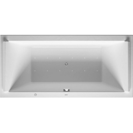 Baignoire Bain à remous rectangulaire STARCK 241 l 190x90 blanc, 2 dossiers Air-Syst
