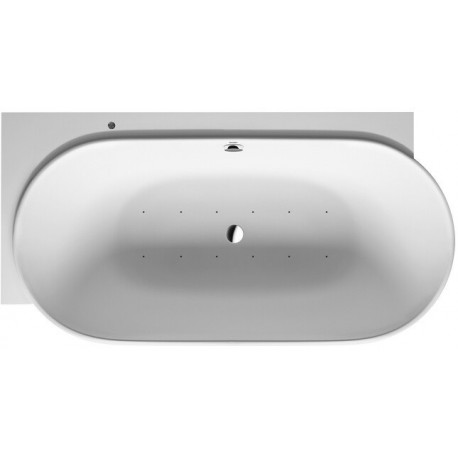 Baignoire bain à remous Duravit LUV 185x950 angle gauche 2 dossiers blanc Air-Syst