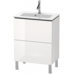 Meuble sous-vasque Duravit L-CUBE Compact 704x620x391mm blanc brillant