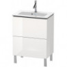 Meuble sous-vasque Duravit L-CUBE Compact 704x620x391mm blanc brillant