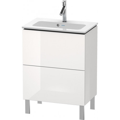 Meuble sous-vasque Duravit L-CUBE Compact 704x620x391mm blanc brillant lack