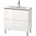 Meuble sous-vasque Duravit L-CUBE Compact 704x820x391mm blanc brillant