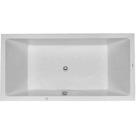Baignoire Bain à remous rectangulaire STARCK 252 l 180x90 blanc, 2 dossiers Air-Syst