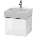 Meuble sous-vasque L-CUBE 394x484x459mm blanc brillant lack