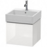 Meuble sous-vasque L-CUBE 394x484x459mm blanc brillant lack