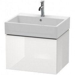 Meuble sous-vasque L-CUBE 394x584x459mm blanc brillant lack