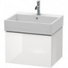 Meuble sous-vasque L-CUBE 394x584x459mm blanc brillant lack
