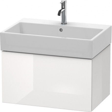 Meuble sous-vasque L-CUBE 394x684x459mm blanc brillant