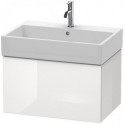 Meuble sous-vasque L-CUBE 394x684x459mm blanc brillant lack