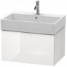 Meuble sous-vasque L-CUBE 394x684x459mm blanc brillant lack