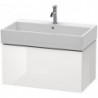 Meuble sous-vasque L-CUBE 394x784x459mm blanc brillant lack