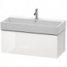 Meuble sous-vasque L-CUBE 394x984x459mm blanc mat