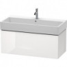 Meuble sous-vasque L-CUBE 394x984x459mm blanc brillant