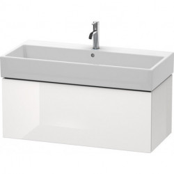 Meuble sous-vasque L-CUBE 394x984x459mm blanc brillant lack
