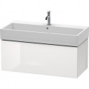 Meuble sous-vasque L-CUBE 394x984x459mm blanc brillant lack