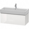 Meuble sous-vasque L-CUBE 394x984x459mm blanc brillant lack