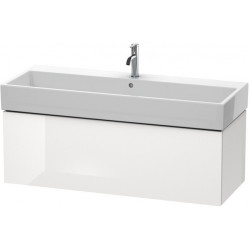 Meuble sous-vasque L-CUBE 394x1184x459mm blanc brillant lack