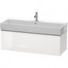 Meuble sous-vasque L-CUBE 394x1184x459mm blanc brillant lack