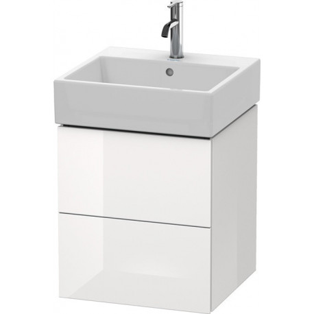 Meuble sous-vasque L-CUBE 544x484x459mm blanc brillant
