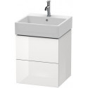 Meuble sous-vasque L-CUBE 544x484x459mm blanc brillant lack