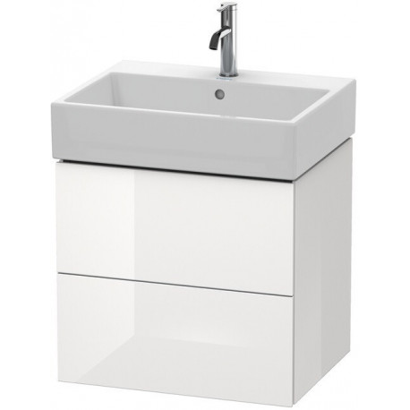 Meuble sous-vasque L-CUBE 544x584x459mm blanc mat